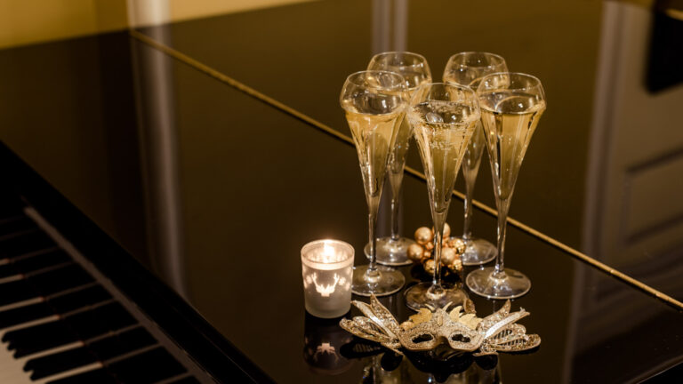 Champagne on the Grand Piano at Cahernane House Hotel